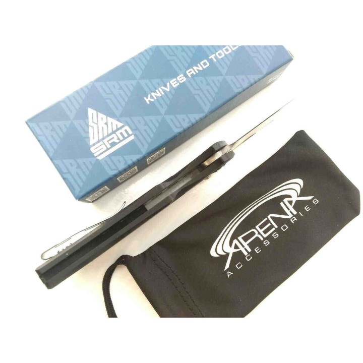 Couteau SRM Knives 9202 Ambi Lock Lame D2 Manche G10 Clip SRM9202 - Livraison Gratuite