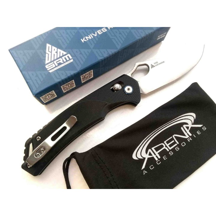 Couteau SRM Knives 9202 Ambi Lock Lame D2 Manche G10 Clip SRM9202 - Livraison Gratuite