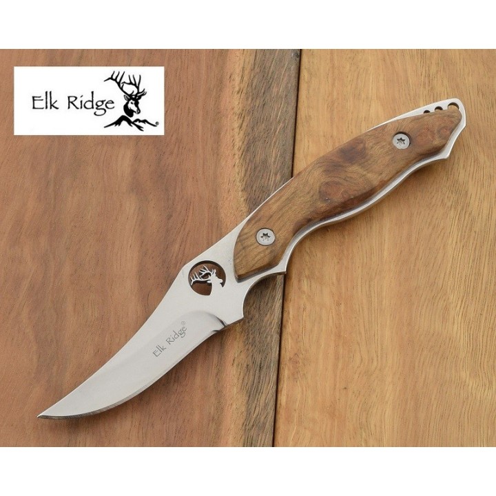 Lot de 3 Couteaux De Chasse Bush Craft Lame Acier 440 Manche Bois Etui Nylon ER538 - Livraison Gratuite