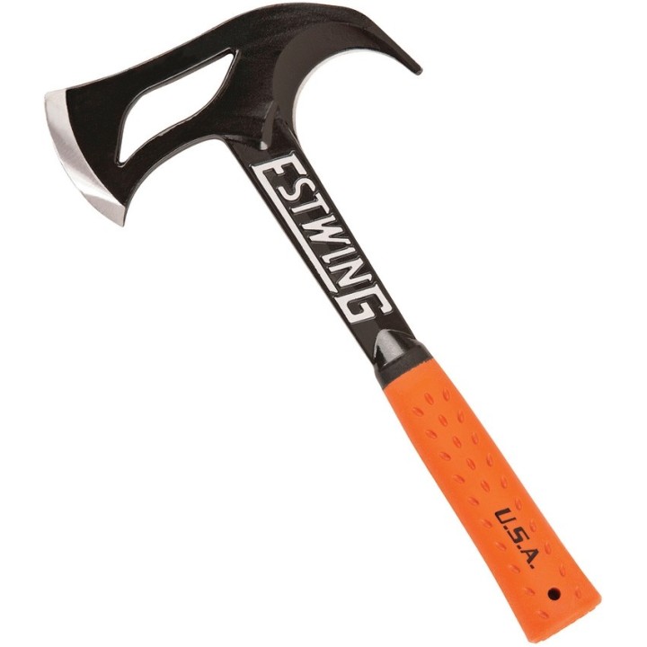 Hache Tomahawk Estwing Hunters Axe Orange Acier Forgé + Pierre Affuter Made In USA ESEBHAOR - Livraison Gratuite