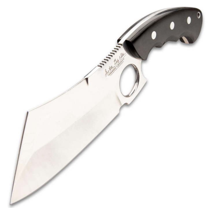 Couteau Couperet Hibben Legacy Ebony Cleaver Lame Acier 5Cr15MoV Manche Bois Etui Cuir GH5091 - Livraison Gratuite