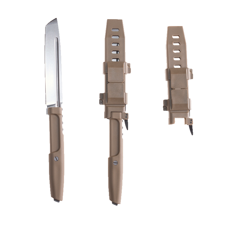 Couteau Extrema Ratio Mamba HCS Lame Tanto N690 Manche Foeprene Etui Kydex Made Italy EX0477HCS - Livraison Gratuite