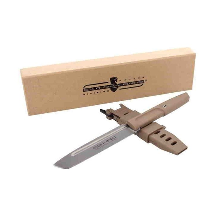 Couteau Extrema Ratio Mamba HCS Lame Tanto N690 Manche Foeprene Etui Kydex Made Italy EX0477HCS - Livraison Gratuite