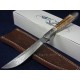 Couteau BOWIE Lame en DAMAS et manche en BOIS DE CERF Damas Navaja Hunter DM1024 - Livraison Gratuite
