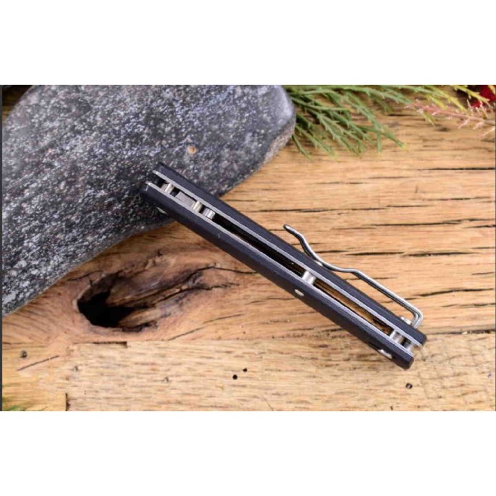 Couteau Spyderco Pattadese Lame Acier M390 Manche G10 Linerlock Clip Made Italy SC257GP - Livraison Gratuite