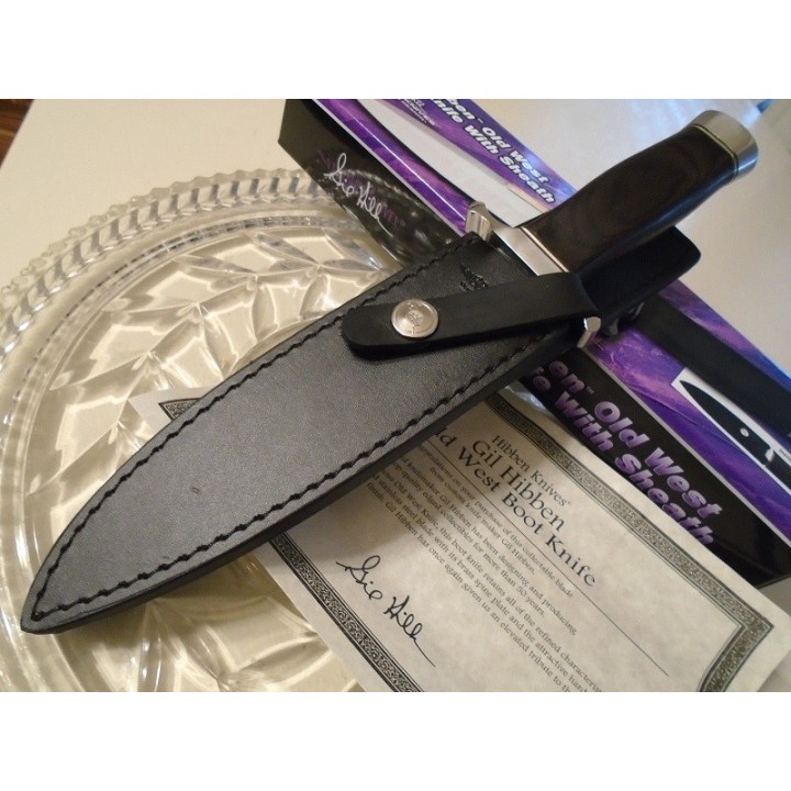 Couteau Gil Hibben Old West Fixed Blade Boot Acier 7Cr13 Manche Bois GH5047 - Livraison Gratuite