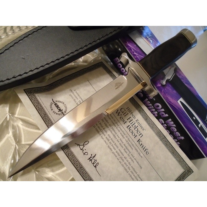 Couteau Gil Hibben Old West Fixed Blade Boot Acier 7Cr13 Manche Bois GH5047 - Livraison Gratuite