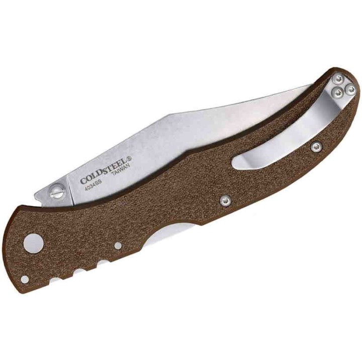 Couteau Cold Steel Range Boss Lame Acier 4034 Manche GRN FDE Lockback Clip CS20KR9 - Livraison Gratuite