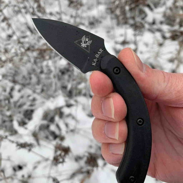 Couteau KA-BAR TDI Ladyfinger Lame Acier AUS-8 Manche Zytel Etui Plastic KA1494 - Livraison Gratuite