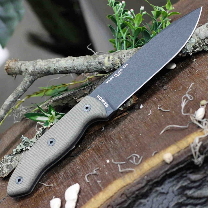 Couteau ESEE CM6 Combat Tactical Lame Acier Carbone 1095 Manche Micarta Etui Kydex Made USA ESCM6TGM - Livraison Gratuite