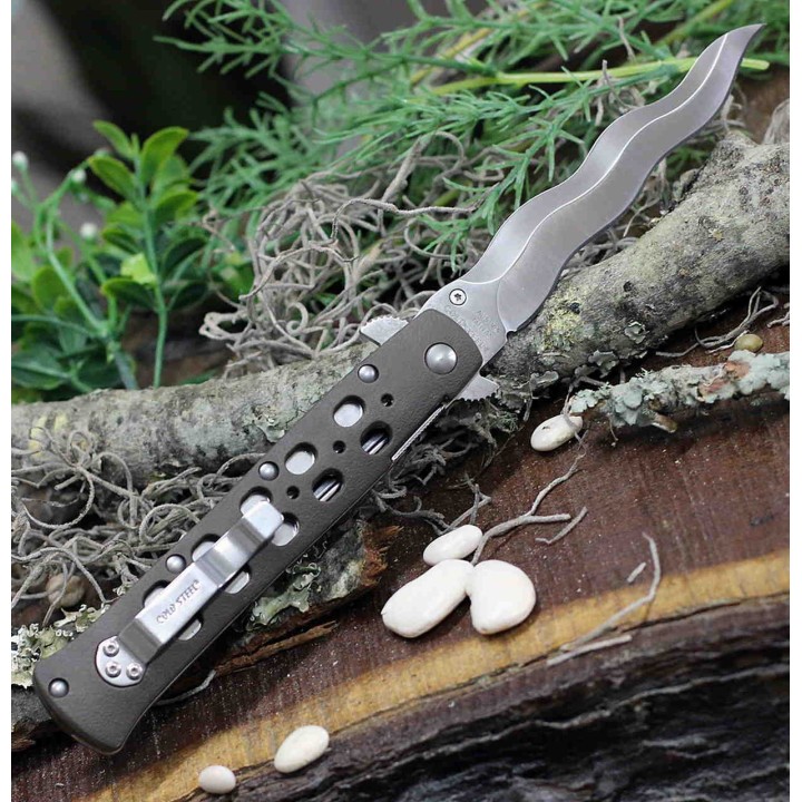 Couteau Cold Steel Kris Ti-Lite Lame Acier AUS-10A Manche Griv-Ex Linerlock Clip CS26SK4 - Livraison Gratuite