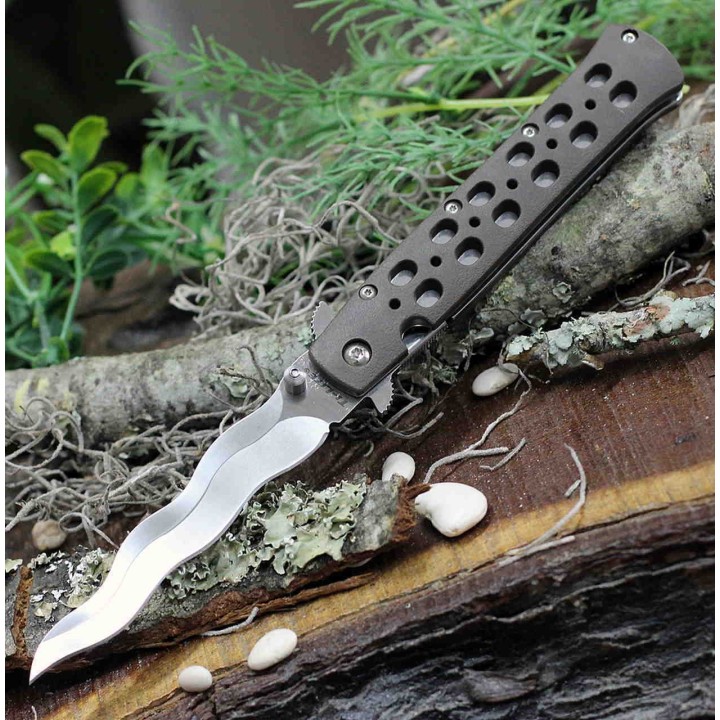 Couteau Cold Steel Kris Ti-Lite Lame Acier AUS-10A Manche Griv-Ex Linerlock Clip CS26SK4 - Livraison Gratuite