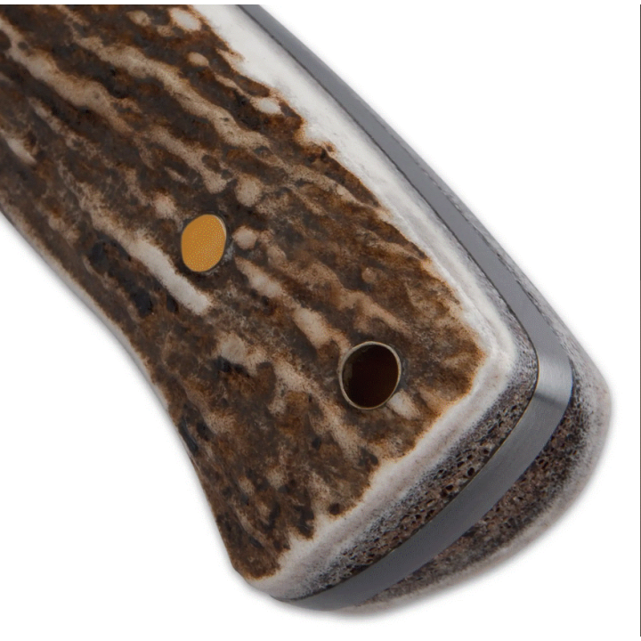 Couteau Hibben Chugach Hunter Lame Acier 1.4116 Manche Bois de Cerf Etui Cuir GH5084GS - Livraison Gratuite