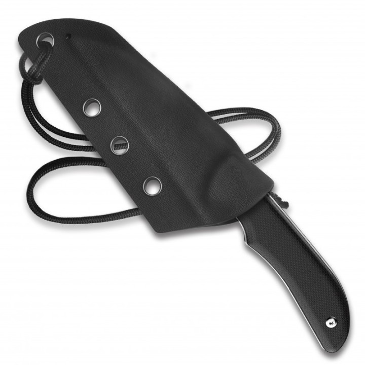 Couteau Artisan Cutlery Sea Snake Black Lame Acier AR-RPM9 Manche G10 Etui Kydex ATZ1842BBK - Livraison Gratuite