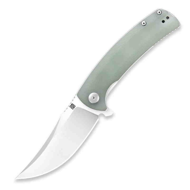 Couteau Artisan Cutlery Arroyo  Lame AR-RPM9 Manche Jade G10 IKBS Linerlock Clip ATZ1845PNTG - Livraison Gratuite