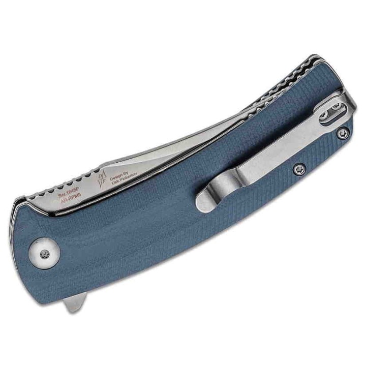 Couteau Artisan Cutlery Arroyo Lame AR-RPM9 Manche Blue/Gray G10 IKBS Linerlock Clip ATZ1845PGY - Livraison Gratuite