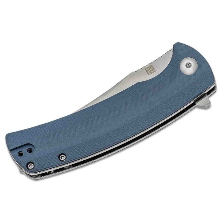 Couteau Artisan Cutlery Arroyo Lame AR-RPM9 Manche Blue/Gray G10 IKBS Linerlock Clip ATZ1845PGY - Livraison Gratuite