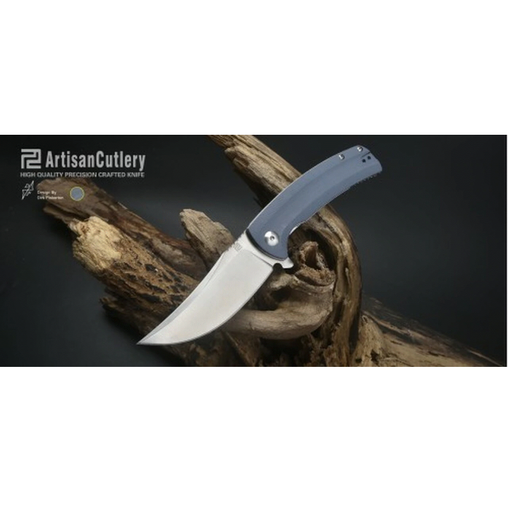 Couteau Artisan Cutlery Arroyo Lame AR-RPM9 Manche Blue/Gray G10 IKBS Linerlock Clip ATZ1845PGY - Livraison Gratuite