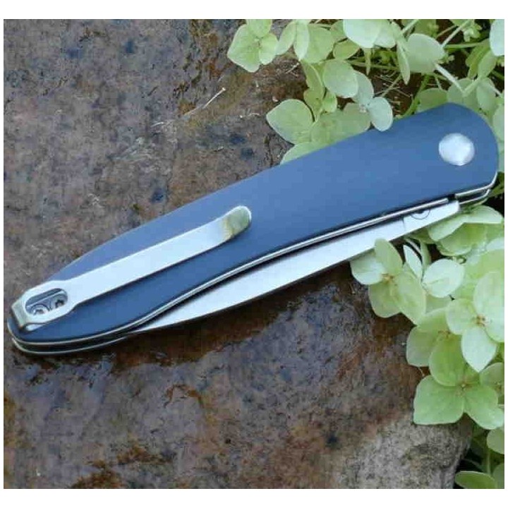 J1917GYC Couteau CJRB Ria Blue-Gray Lame Acier 12C27 Manche G10 IKBS Clip - Livraison Gratuite