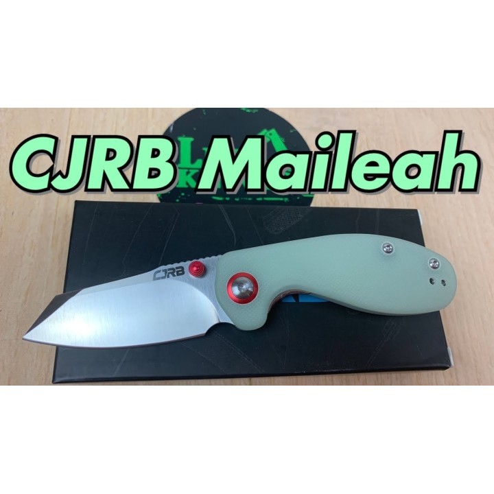 J1918NTG Couteau CJRB Maileah Lame Acier AR-RPM9 Manche Jade G10 IKBS Linerlock Clip - Livraison Gratuite