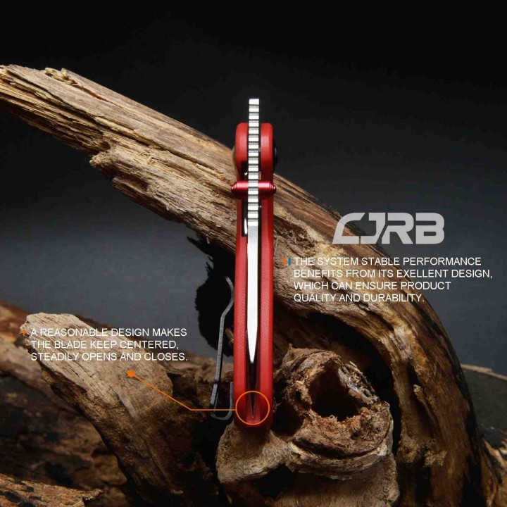 J1918REF Couteau CJRB Maileah Lame Acier AR-RPM9 Manche Red G10 IKBS Linerlock Clip - Livraison Gratuite