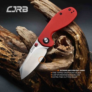 J1918REF Couteau CJRB Maileah Lame Acier AR-RPM9 Manche Red G10 IKBS Linerlock Clip - Livraison Gratuite
