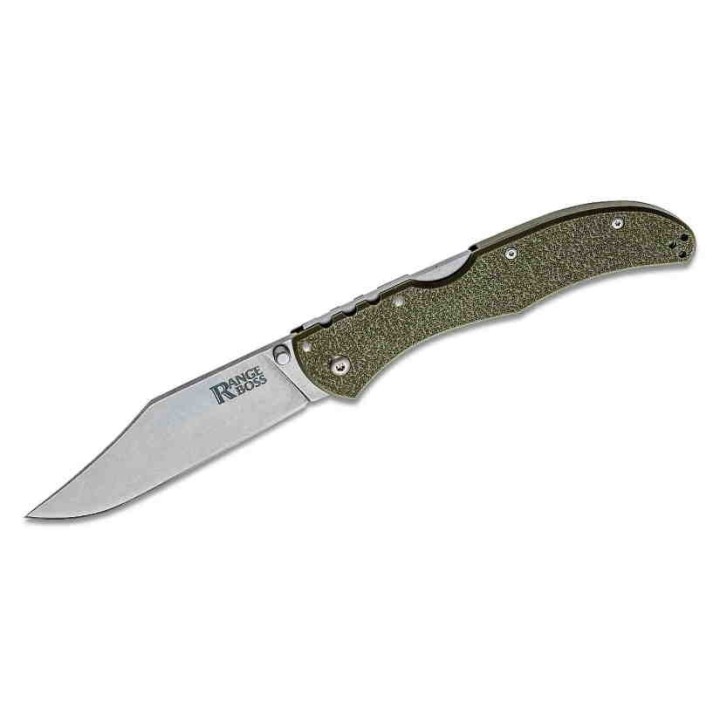 Couteau Cold Steel Range Boss Lame Acier 4034 Manche GRN Green Lockback Clip CS20KR7 - Livraison Gratuite