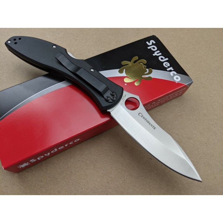 Couteau Spyderco Centofante III 3 Acier VG10 Manche Zytel Made In Japan SC66PBK3 - Livraison Gratuite