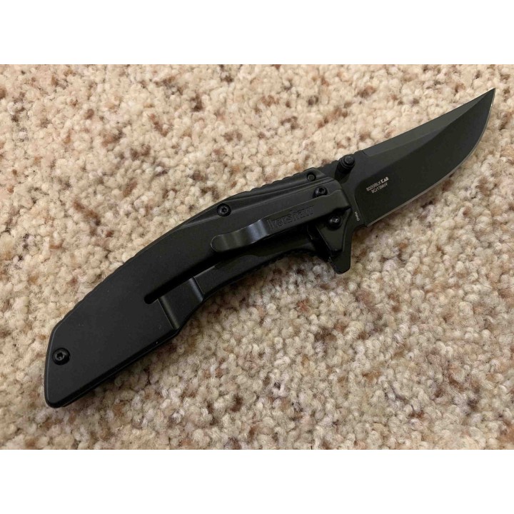 Couteau Kershaw Outright Black A/O Lame Acier 8Cr13MoV Manche G-10 Framelock Clip KS8320BLK - Livraison Gratuite