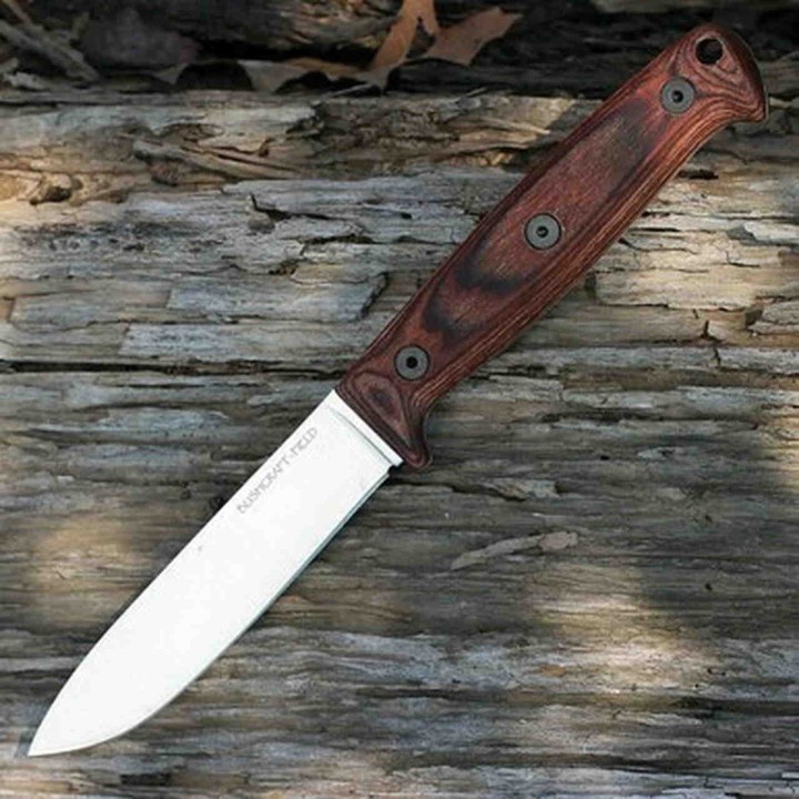  Couteau Ontario Bushcraft Field Knife Lame Acier 5160 Manche Bois Etui Nylon Made USA ON8696 - Livraison Gratuite