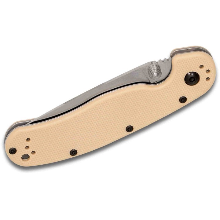 Couteau Ontario Rat II D2 Desert Tan Manche FRN  Lame Acier D2 Linerlock Clip ON8828DT - Livraison Gratuite