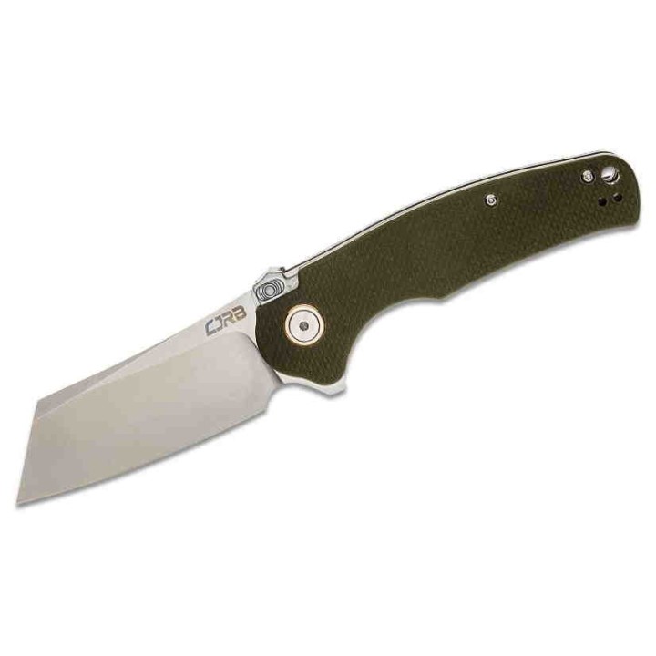 Couteau CJRB Cutlery Crag Recoil-Lock Green Lame Acier D2 Manche G10 Clip J1904RGNF - Livraison Gratuite