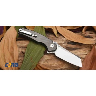Couteau CJRB Cutlery Crag Recoil-Lock Manche Carbon Fiber Lame Acier D2 IKBS J1904RCF - Livraison Gratuite