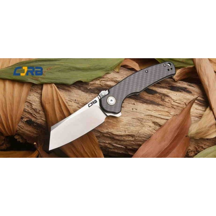 Couteau CJRB Cutlery Crag Recoil-Lock Manche Carbon Fiber Lame Acier D2 IKBS J1904RCF - Livraison Gratuite