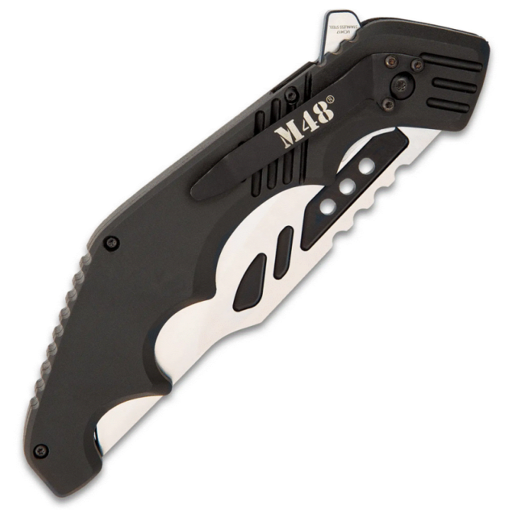 Couteau United Cutlery M48 Warthawg Lame Acier D2 Manche FRN IKBS Linerlock Clip UC3417 - Livraison Gratuite