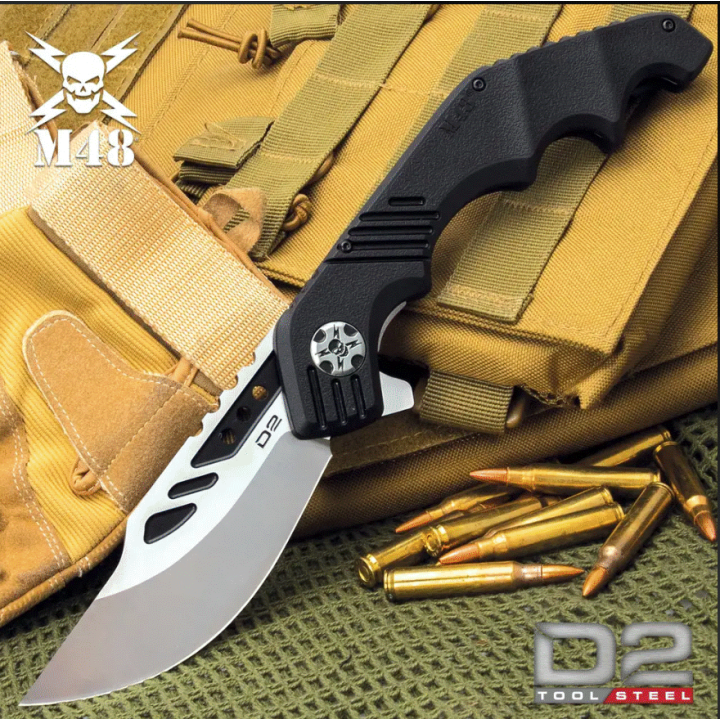 Couteau United Cutlery M48 Warthawg Lame Acier D2 Manche FRN IKBS Linerlock Clip UC3417 - Livraison Gratuite