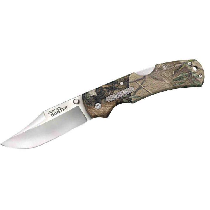 Couteau Cold Steel Double Safe Hunter Camo Lame 8Cr13MoV Manche GFN LockBack Clip CS23JE - Livraison Gratuite