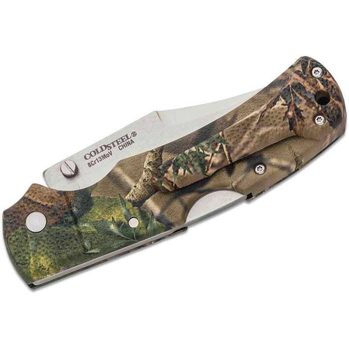 Couteau Cold Steel Double Safe Hunter Camo Lame 8Cr13MoV Manche GFN LockBack Clip CS23JD - Livraison Gratuite