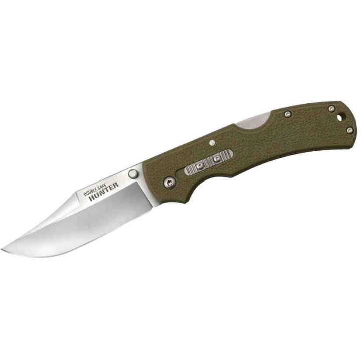 Couteau Cold Steel Double Safe Hunter Green Lame 8Cr13MoV Manche GFN LockBack Clip CS23JC - Livraison Gratuite