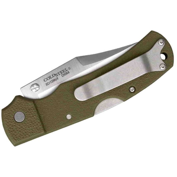 Couteau Cold Steel Double Safe Hunter Green Lame 8Cr13MoV Manche GFN LockBack Clip CS23JC - Livraison Gratuite