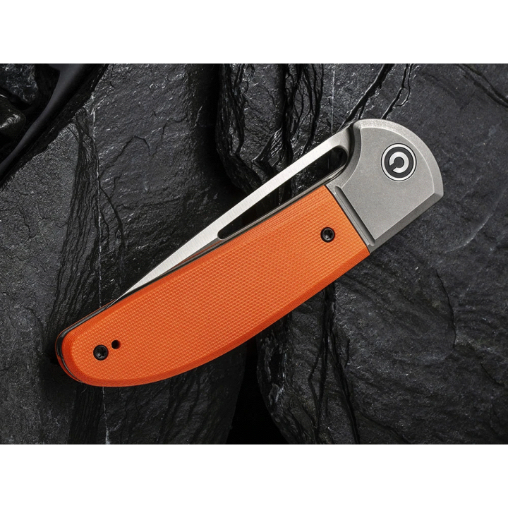 Couteau CIVIVI Trailblazer XL Orange Manche G10 Lame Acier D2 Slip Joint Clip CIVC2101B - Livraison Gratuite