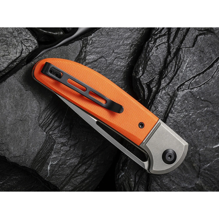 Couteau CIVIVI Trailblazer XL Orange Manche G10 Lame Acier D2 Slip Joint Clip CIVC2101B - Livraison Gratuite