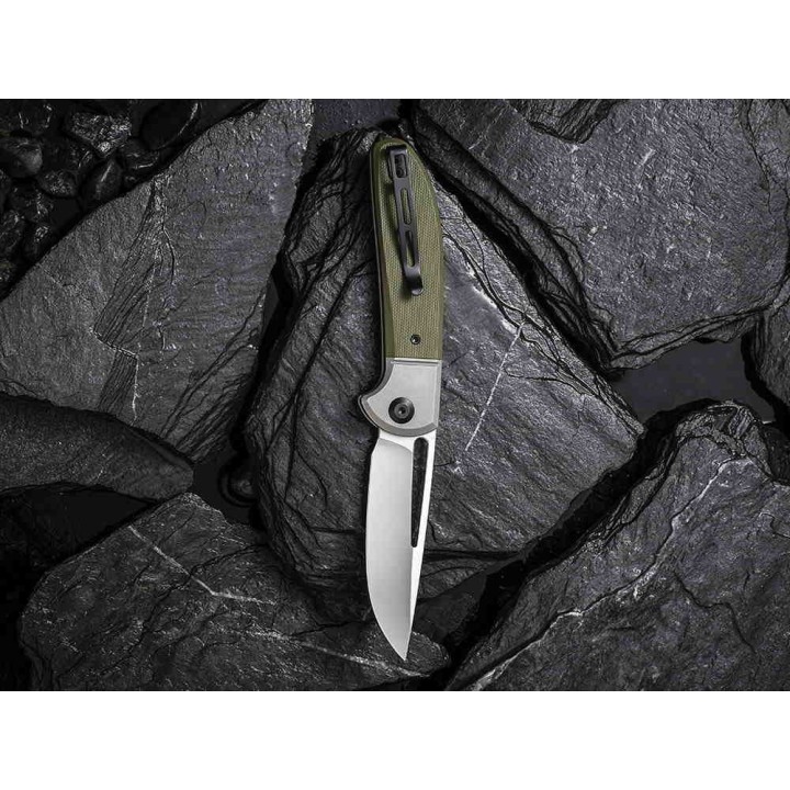 Couteau CIVIVI Trailblazer XL Green Manche G10 Lame Acier D2 Slip Joint Clip CIVC2101A - Livraison Gratuite