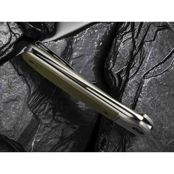 Couteau CIVIVI Trailblazer XL Green Manche G10 Lame Acier D2 Slip Joint Clip CIVC2101A - Livraison Gratuite