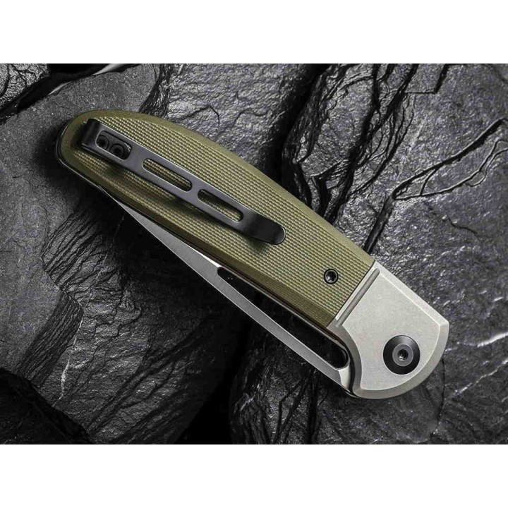 Couteau CIVIVI Trailblazer XL Green Manche G10 Lame Acier D2 Slip Joint Clip CIVC2101A - Livraison Gratuite