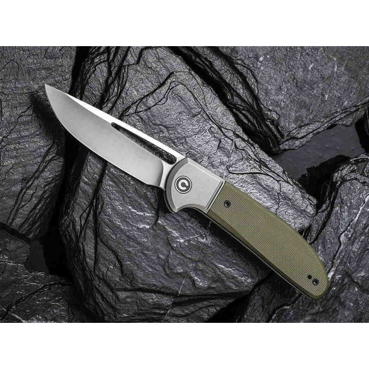 Couteau CIVIVI Trailblazer XL Green Manche G10 Lame Acier D2 Slip Joint Clip CIVC2101A - Livraison Gratuite