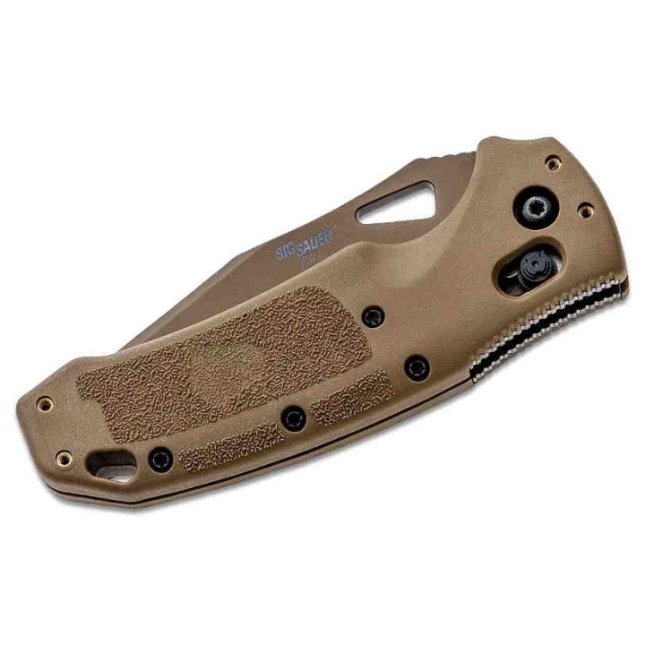 Couteau SIG Sauer K320A M17 ABLE Lock Tanto Lame Acier S30V Manche Polymère Tan Made USA SIG36363 - Livraison Gratuite