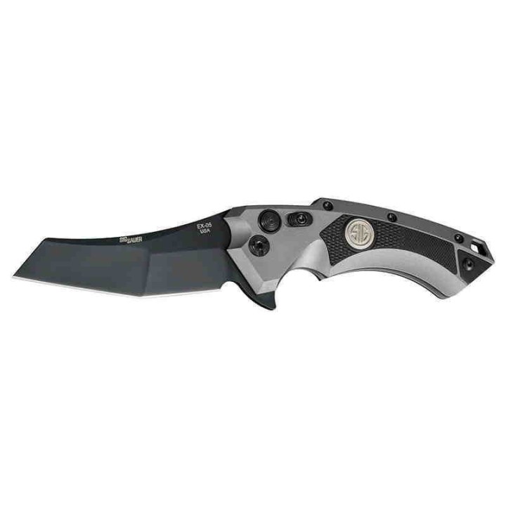 Couteau Sig X5 Tactical Emperor Scorpion Lame 154CM Wharncliffe Manche Alu Button Lock Made USA SIG36562 - Livraison Gratuite