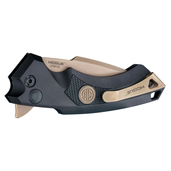 Couteau SIG Sauer X5 SIG Emperor Scorpion Lame 154CM Spear Point Manche Alu Button Lock Made USA SIG36570 - Livraison Gratuite
