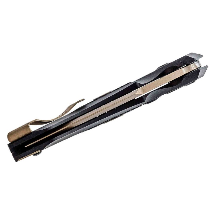 Couteau SIG Sauer X5 SIG Emperor Scorpion Lame 154CM Spear Point Manche Alu Button Lock Made USA SIG36570 - Livraison Gratuite